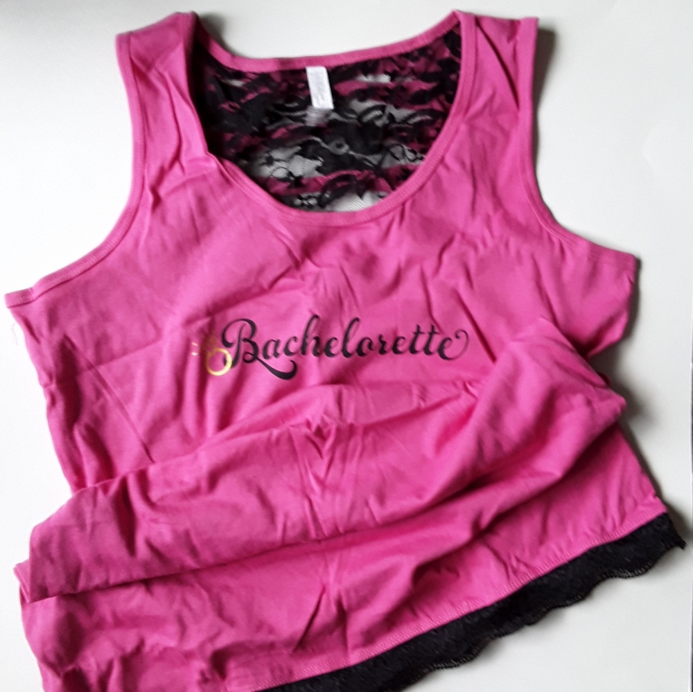 Bachelorette Tank Top - Pink & Black